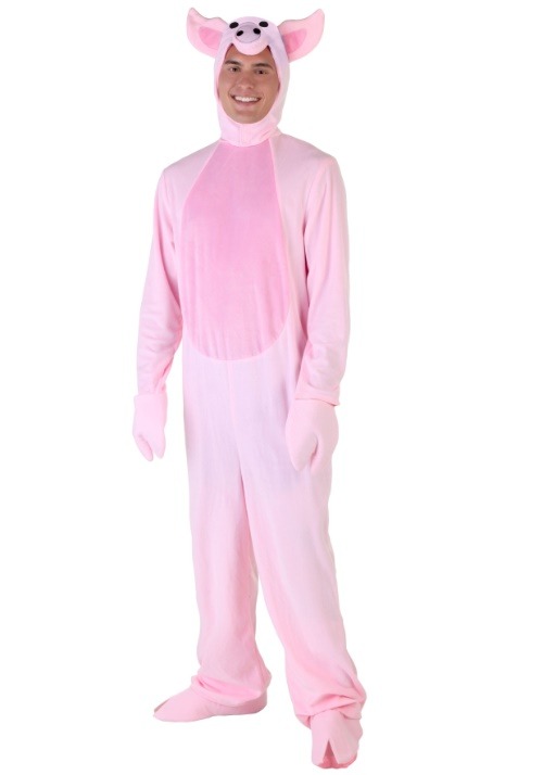 Pig Costume Jumpsuit for Adults - halloweencostumes.com
