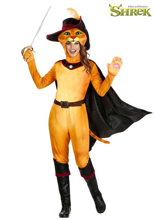 Shrek Puss in Boots Costume for Adults - halloweencostumes.com