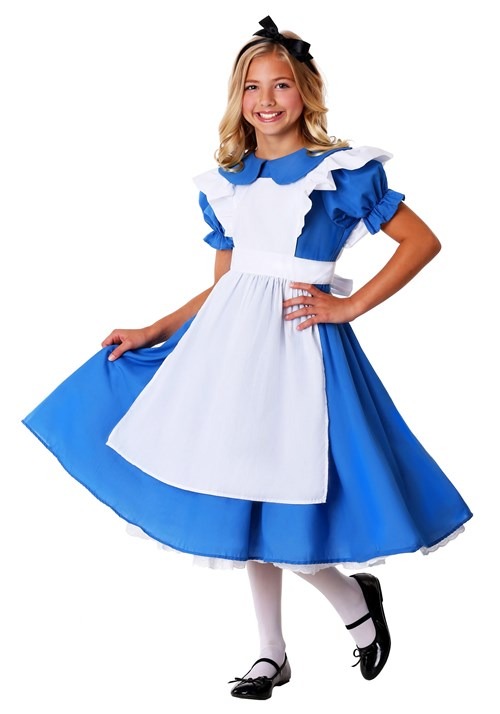 Girl's Deluxe Alice Costume Dress - halloweencostumes.com