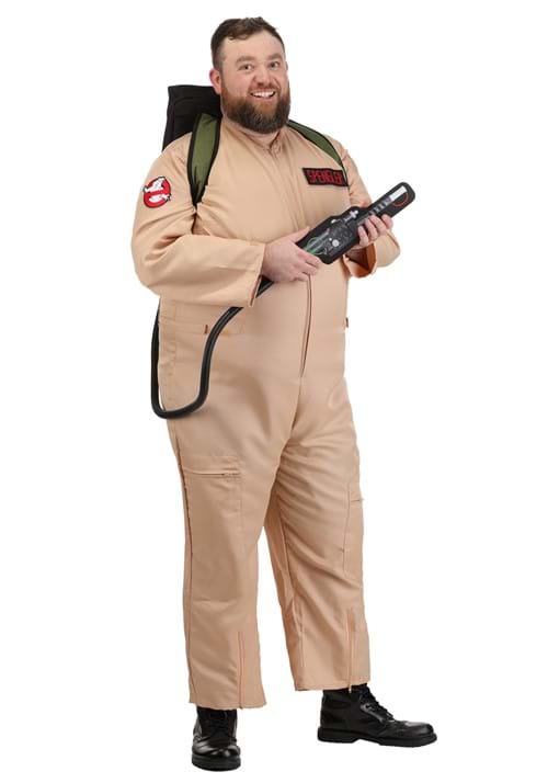 Plus Size Deluxe Ghostbusters Men's Costume - halloweencostumes.com