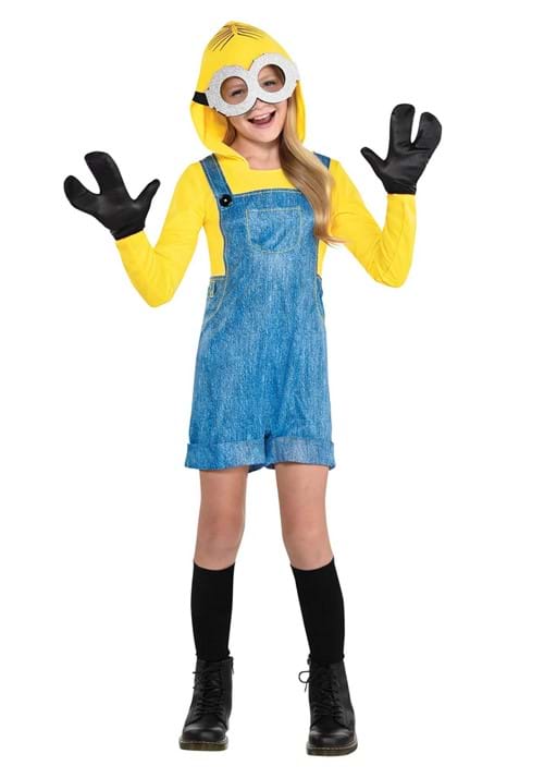 Girl's Yellow Minions Costume - halloweencostumes.com