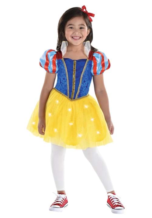 Girl's Toddler Snow White Light Up Costume - halloweencostumes.com