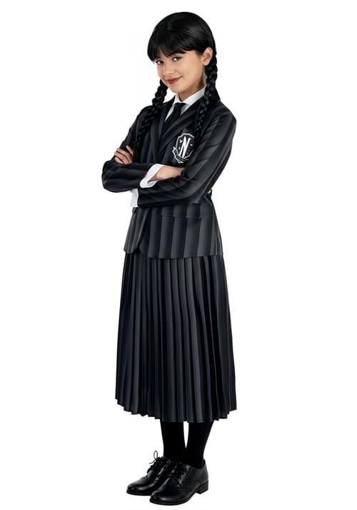 Girl's Wednesday Nevermore Costume - halloweencostumes.com