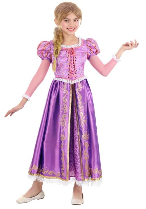 Premium Rapunzel Costume Dress for Girls - halloweencostumes.com