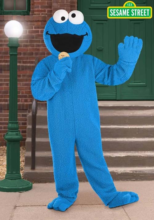 Adult Plus Size Sesame Street Cookie Monster Mascot Costume - halloweencostumes.com