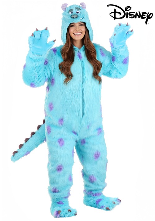 Disney Monsters Inc Plus Size Hooded Sulley Costume - halloweencostumes.com