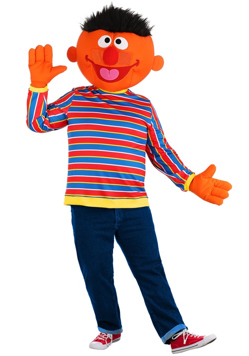 Plus Size Sesame Street Ernie Mascot Costume for Men - halloweencostumes.com