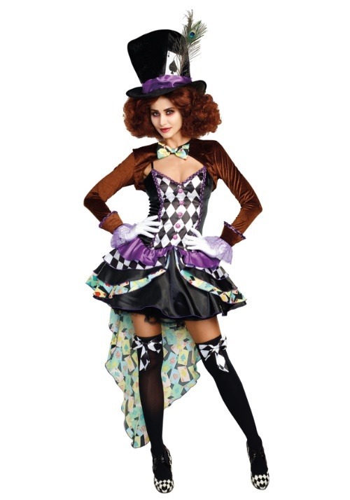 Raving Mad Hatter Costume for Women - halloweencostumes.com